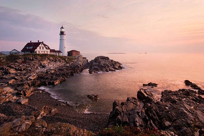 Portland Head Light at Dawn - ID: 2892525 © Robert A. Burns