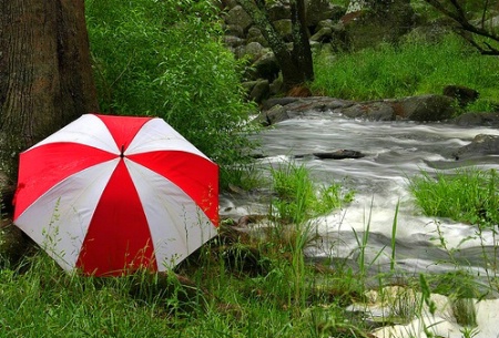 Red Umbrella - White Water
