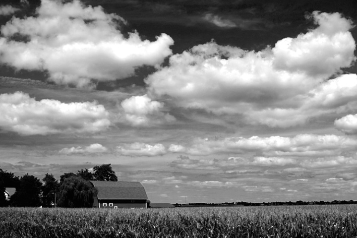 HDR Barn in B&W