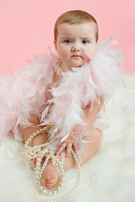 Pink and pearls for little girls.     