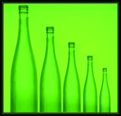 Five green bottles...