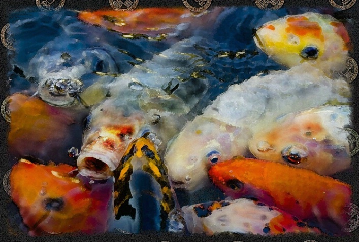 Krazy Koi(Watercolor from Photo)