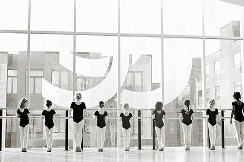 Little ballerinas all in a row