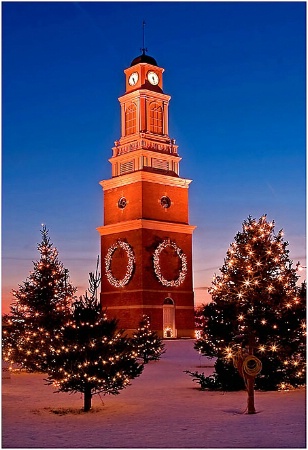 Clock Tower at Christmas