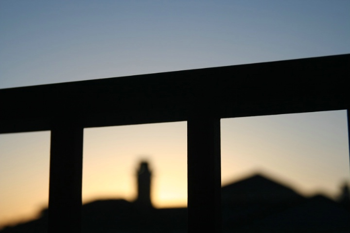Balcony Railing at Sunrise