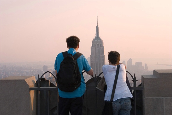 Viewing the Empire State Building at Twilight