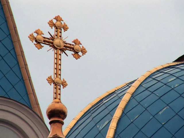 @Orthodox Church Cross - Jelgava, Latvia@ Shot thi
