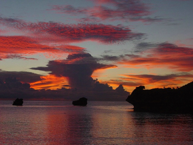 Red Sky over Maeda Flats; Okinawa, Japan - ID: 3291291 © Nichole Gonzalez