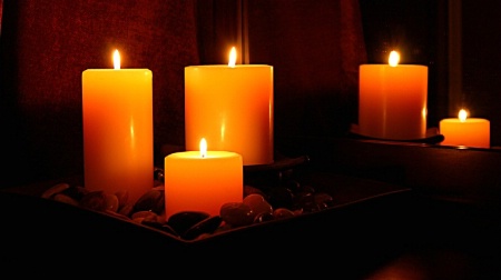 Glowing Candles  ISO 200, 1/3 sec (w/tripod), f4.5