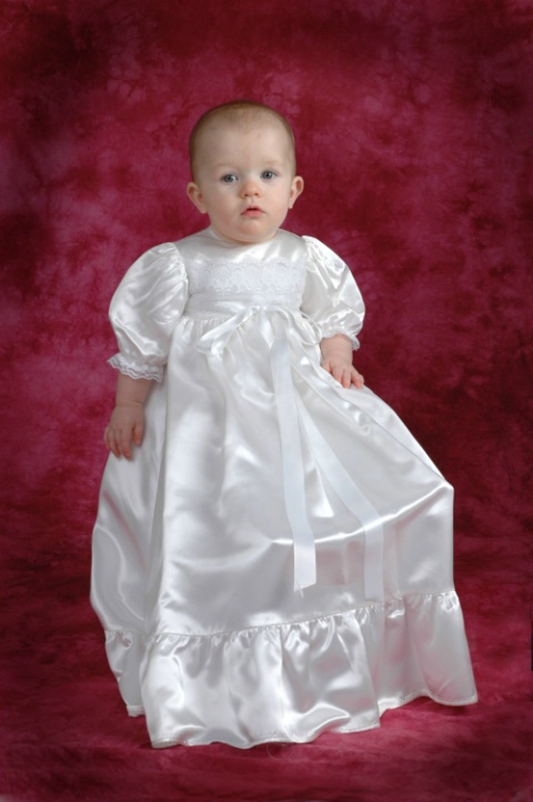 baptismal dress with a straight face!