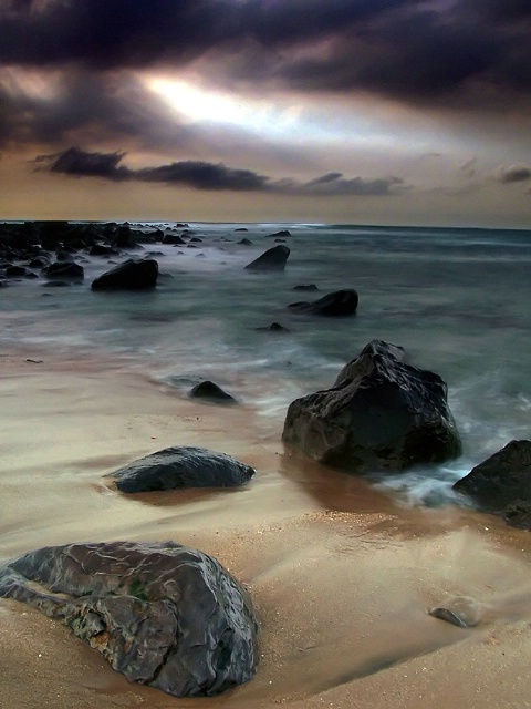 lighting through clouds