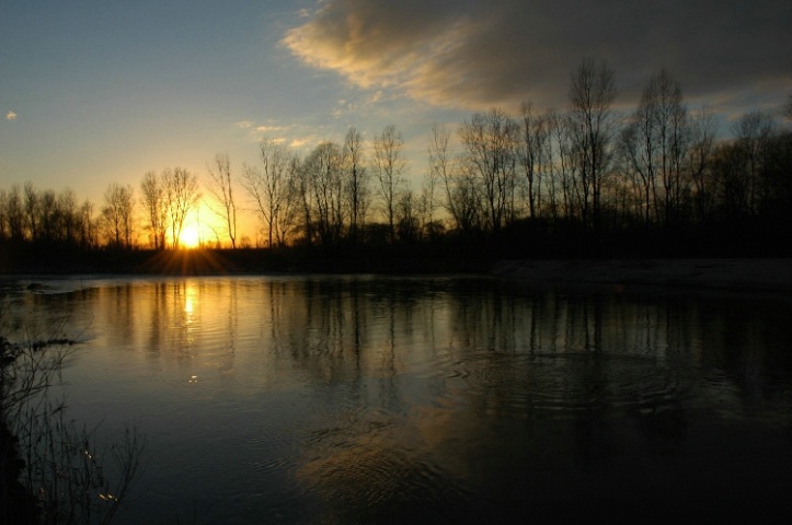 Sunset on the river