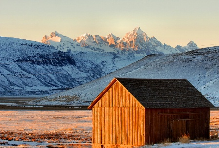 Barn Aglow (Miller Farm - National Elk Refuge)