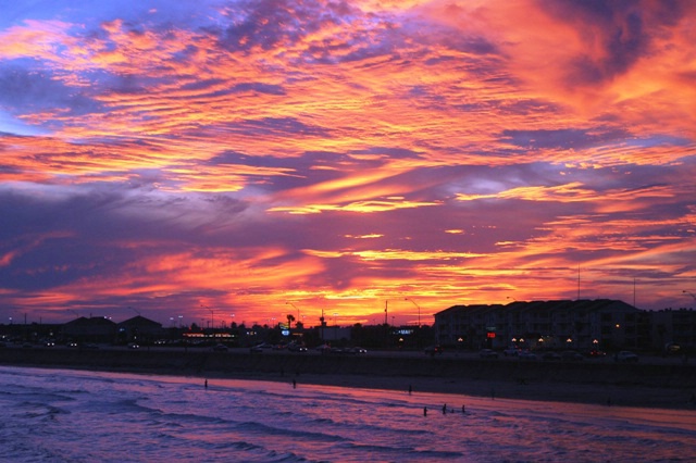 ~Sunset over Galveston Island~