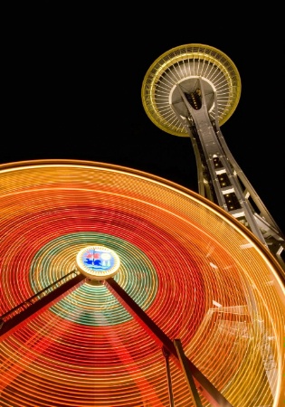 Ferris Wheel & Space Needle