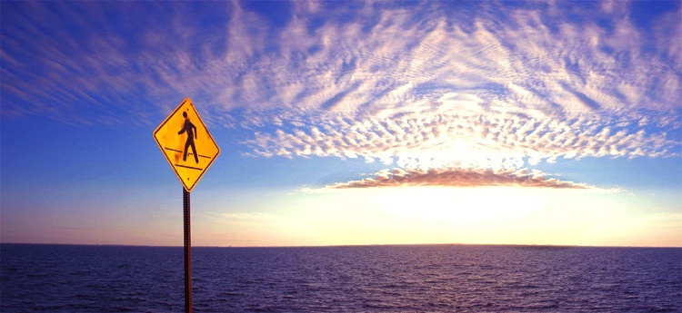 A pedestrian crossing