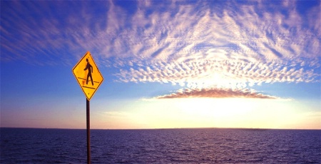 A pedestrian crossing