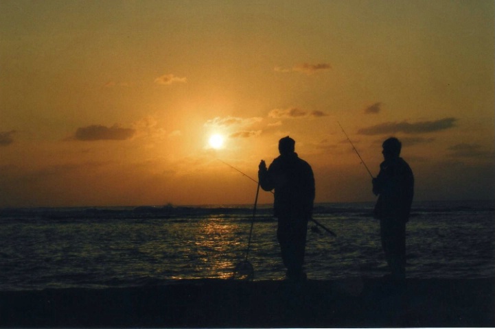 Fishing at Last Light, Sunabe, Okinawa