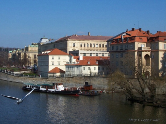 on the river