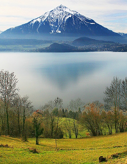 Niesen at Lake Thun