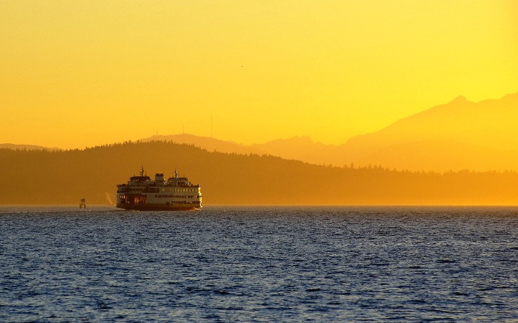 Sailing Into Golden Sunset