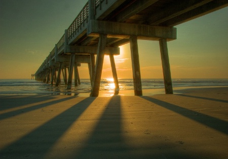 Jacksonville Beach Pier - Sunbeams