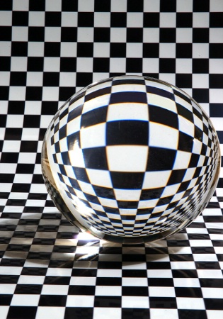 Crystal Ball on Checkerboard