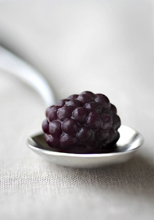 Spoon with Blackberry