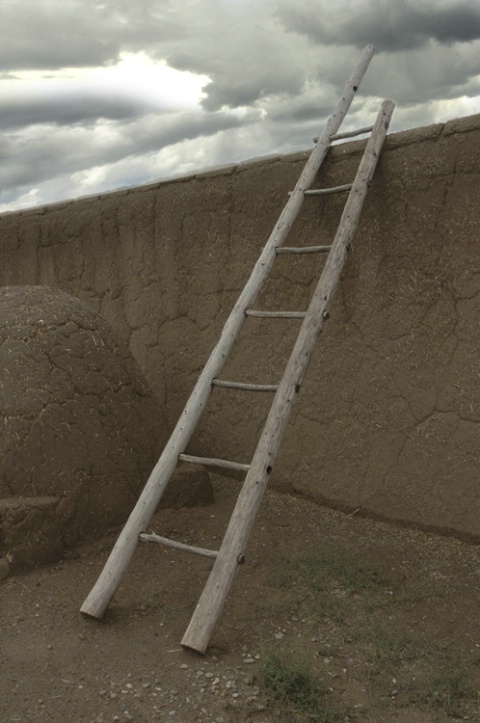 Taos Adobe Wall and Ladder.