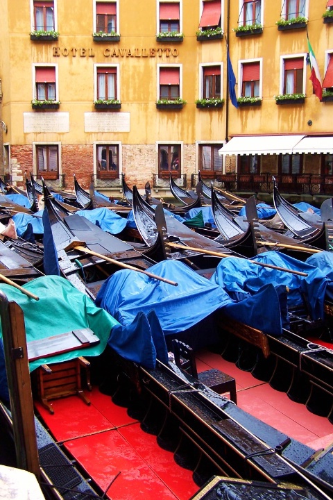Venice gondola parking lot