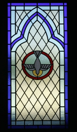 Dove stained glass