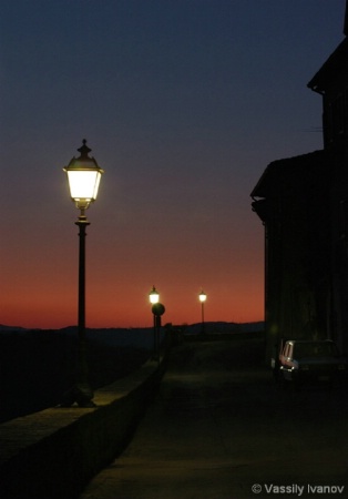 Twilights in Monterchi, Tuscany. 