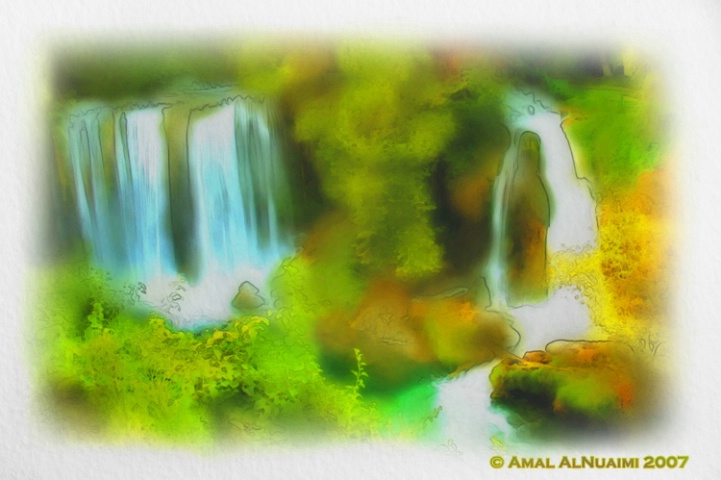 Watercolored Waterfall