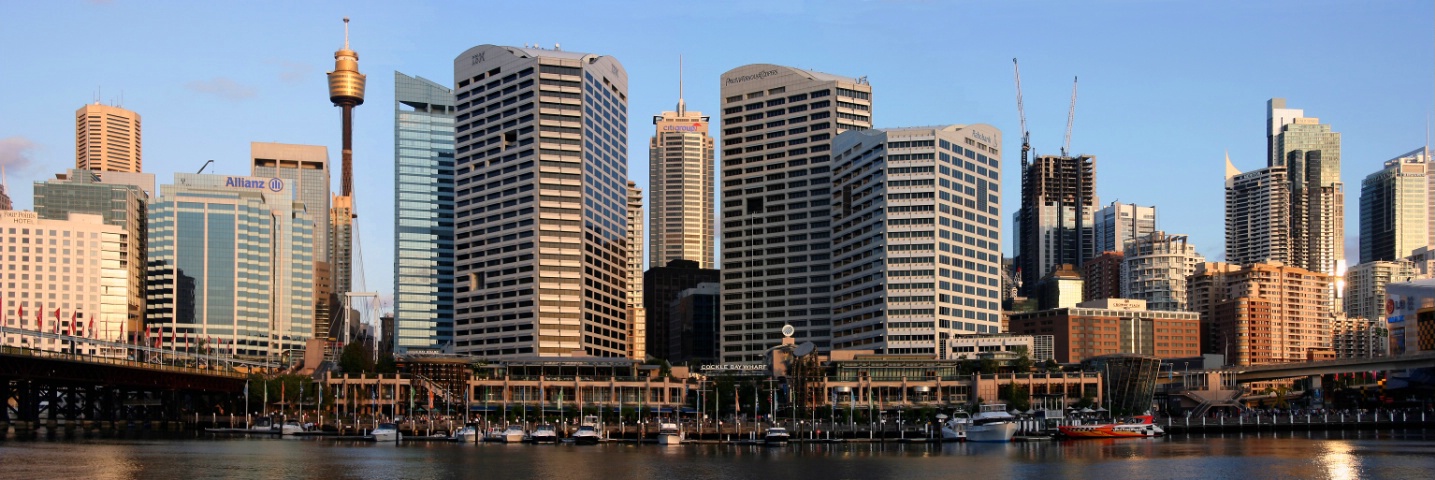 A glimpse of Darling Harbour