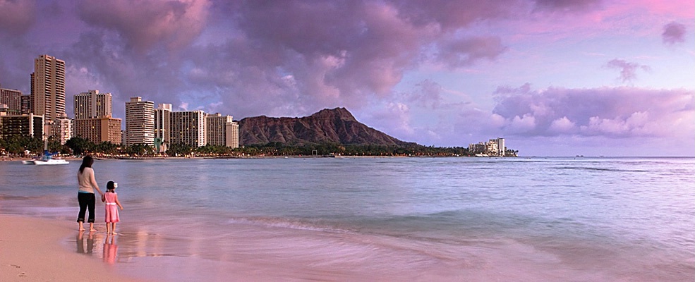 Waikiki Sunset Panorama