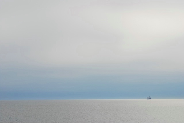 at sea