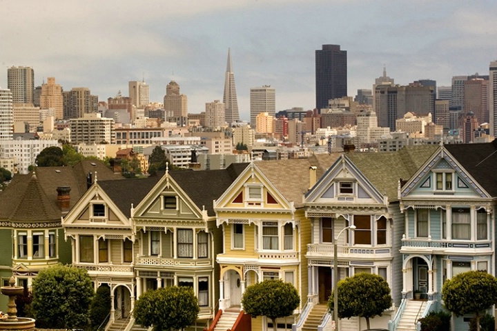 Famous Painted Ladies of San Francisco