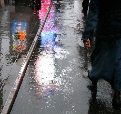 Rainy night at Times Square
