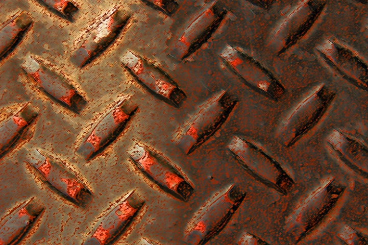 rusted checker plate