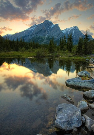 Mt. Kidd at the Reflecting Pools