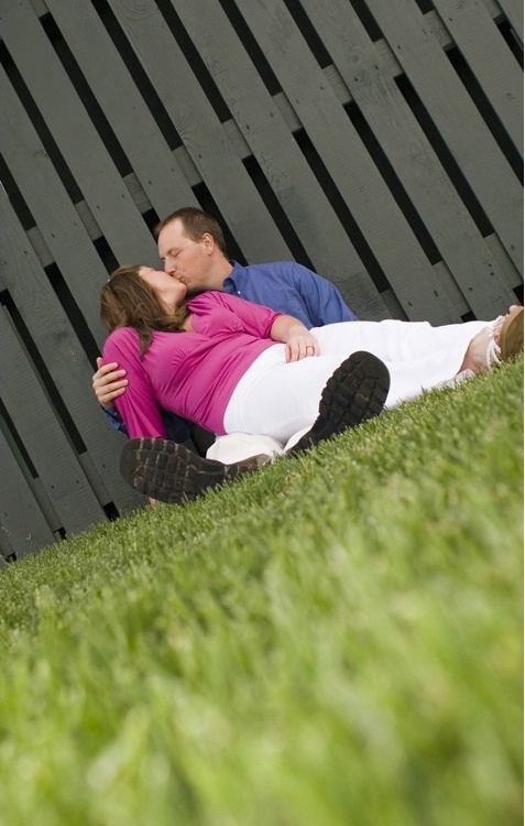 Playing in the grass