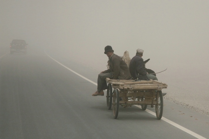 Sandstorm on the Karakorum Highway