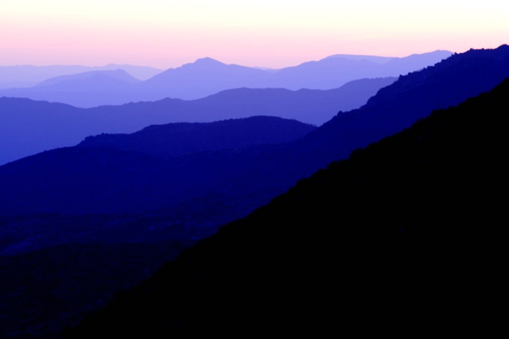 Blue Ridge Mountains     "Painted on the Sky&#