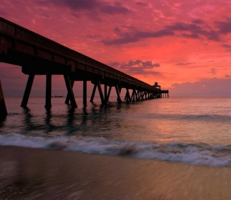 Stormy pier