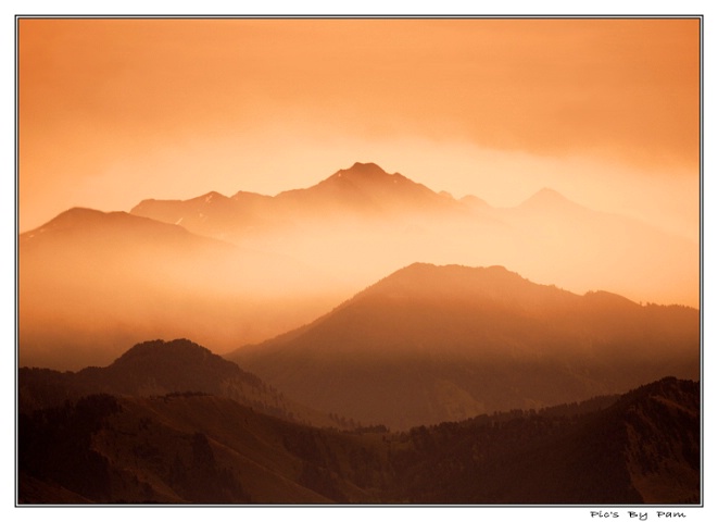 Misty Mountain Sunset