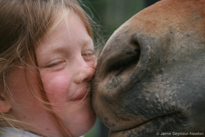 kissing my horse