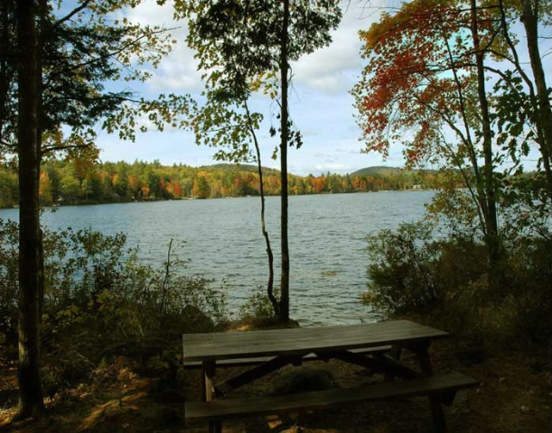 Hidden Park. Moose Pond. Bridgton, Maine