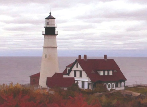 Head Light. Portland, Maine. Buzzed