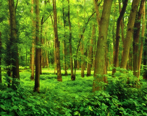 A Woods Along Tippecanoe River in Indiana