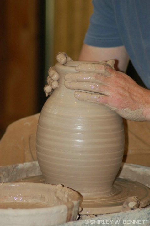 A potter's hands at work...mold me and make me - ID: 4220968 © SHIRLEY MARGUERITE W. BENNETT